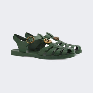 Men Sandal - Rubber buckle strap Green