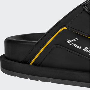 Men Sandal - Trainer Mule Black Yellow