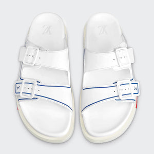 Men Sandal - Trainer Mule White Blue