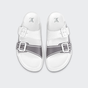 Men Sandal - Trainer Mule White Gray