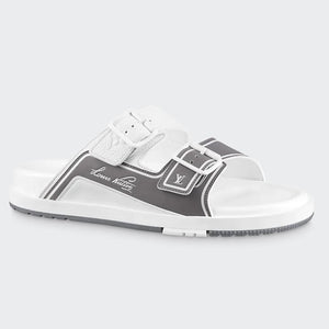 Men Sandal - Trainer Mule White Gray