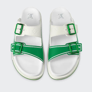 Men Sandal - Trainer Mule White Green