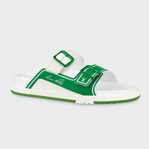 Men Sandal - Trainer Mule White Green