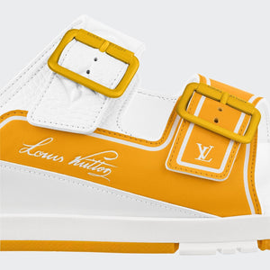Men Sandal - Trainer Mule White Yellow