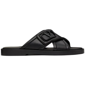 Men Sandal Valentino Garavani VLogo Signature leather Black