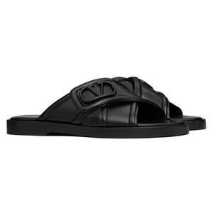 Men Sandal Valentino Garavani VLogo Signature leather Black