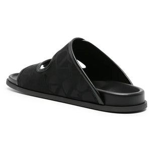 Men Sandal Valentino Garavani VLogo jacquard Black