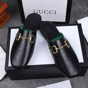 Men Slipper - Pericle Leather Horsebit Green