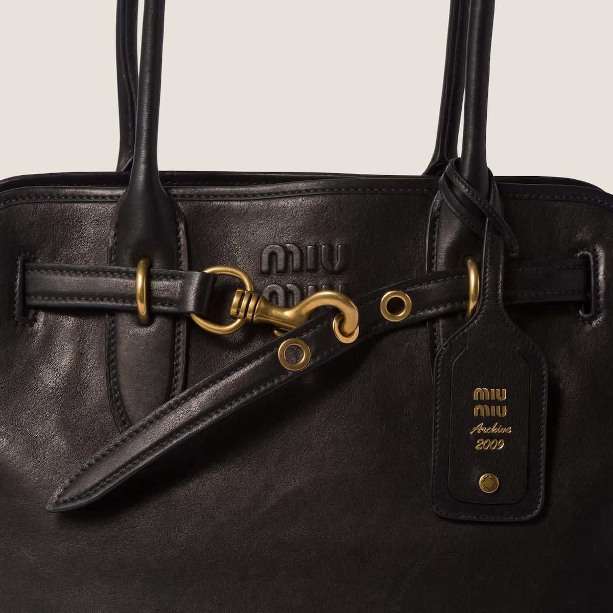 MiuMiu Aventure nappa Black leather