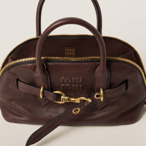 MiuMiu Small Aventure nappa Briarwood leather