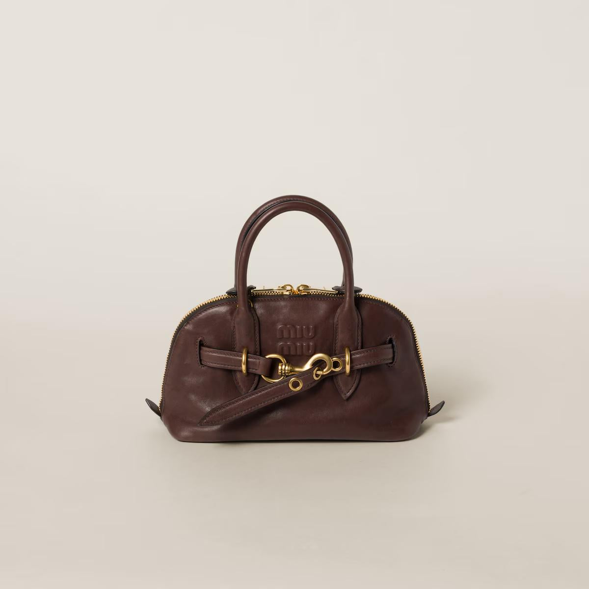 MiuMiu Small Aventure nappa Briarwood leather