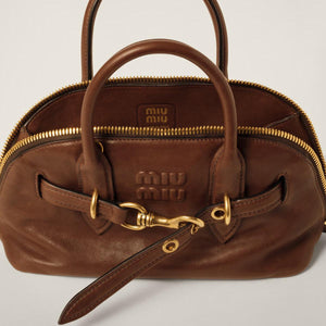 MiuMiu Small Aventure nappa Oak leather