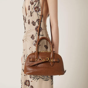 MiuMiu Small Aventure nappa Oak leather