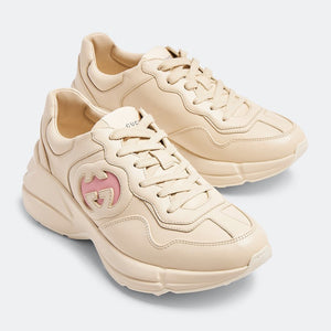 Rhyton Sneakers White and Pink