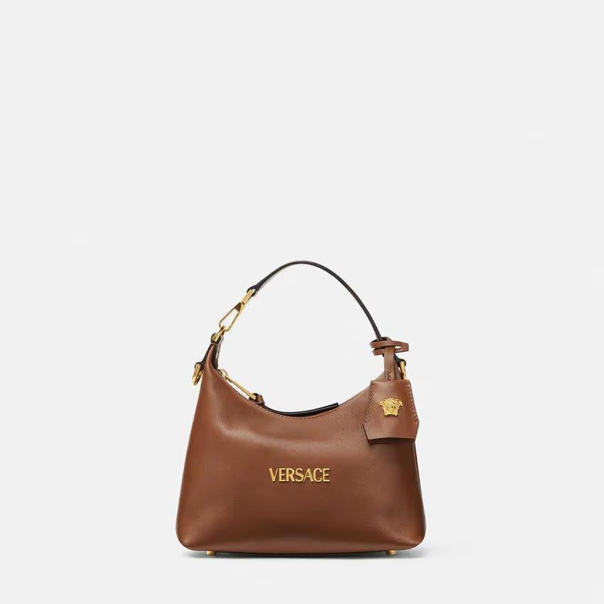 Versace Tag Hobo Brown