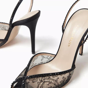 Women High Heels ANDREA WAZEN KATY SLING LACE 105