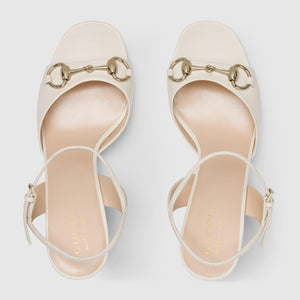 Women Sandal High Heels Horsebit White