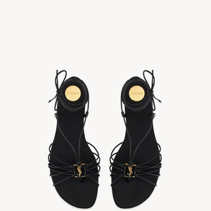 Women Sandal SAINT LAURENT Babylone Black leather