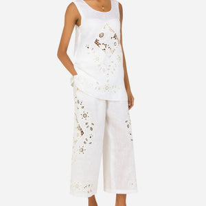 Women Sandal White Leather