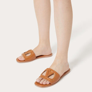Women Sandal from Valentino Garavani VLogo cut-out Almond