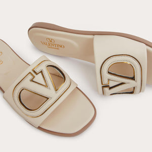 Women Sandal from Valentino Garavani VLogo cut-out IVORY