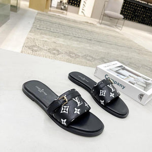Women Slipper - LV LOCK IT Black