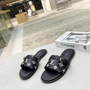 Women Slipper - LV LOCK IT Black