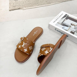 Women Slipper - LV LOCK IT Gold