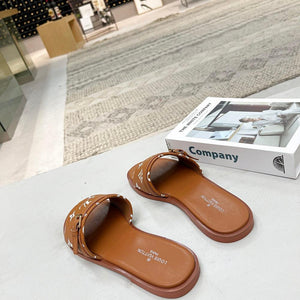 Women Slipper - LV LOCK IT Gold