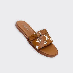 Women Slipper - LV LOCK IT Gold