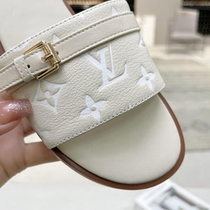 Women Slipper - LV LOCK IT White
