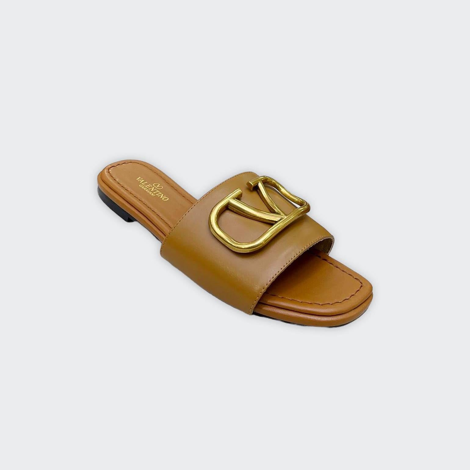 Women Slipper - Valentino Gold