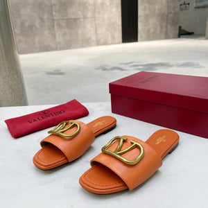 Women Slipper - Valentino Orange