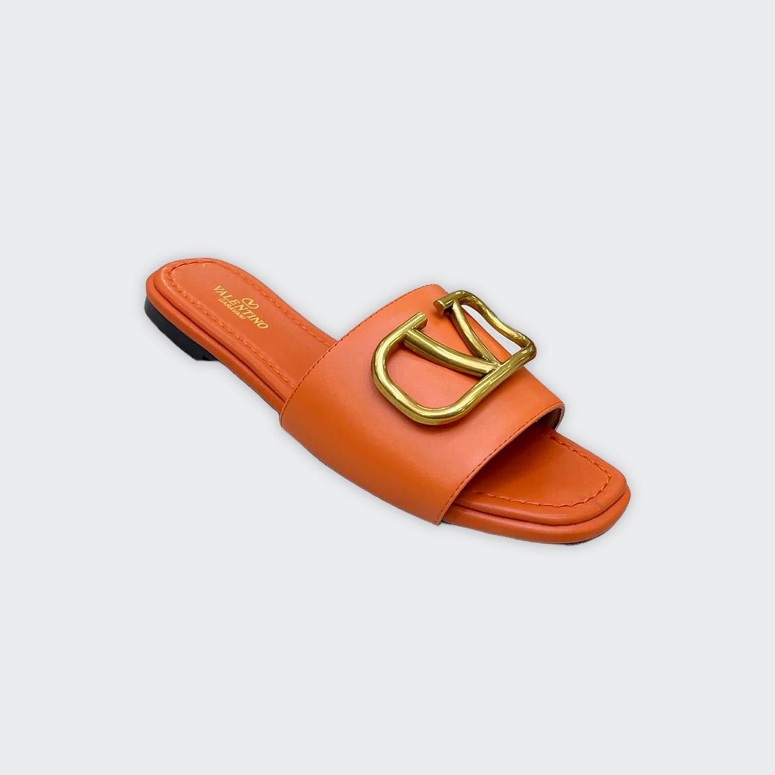 Women Slipper - Valentino Orange
