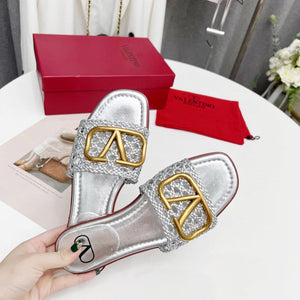 Women Slipper - Valentino Silver