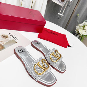 Women Slipper - Valentino Silver