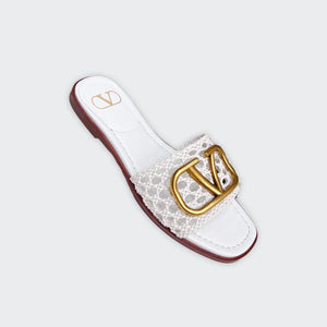 Women Slipper - Valentino White
