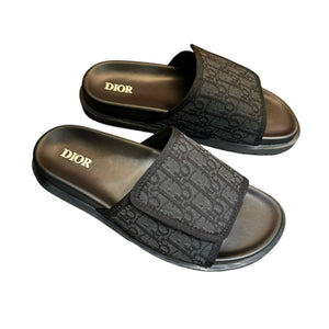 Men Sandal DIOR Black Slipper-SHOZLY