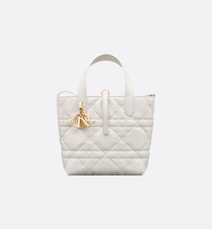 Medium Dior Toujours Vertical White-SHOZLY