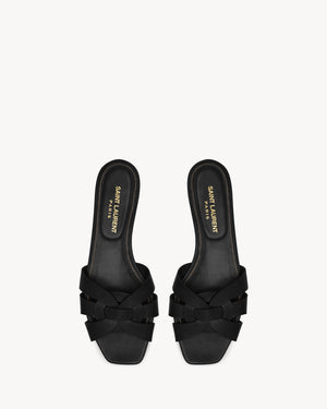 Women Sandal SAINT LAURENT Tribute Black-SHOZLY