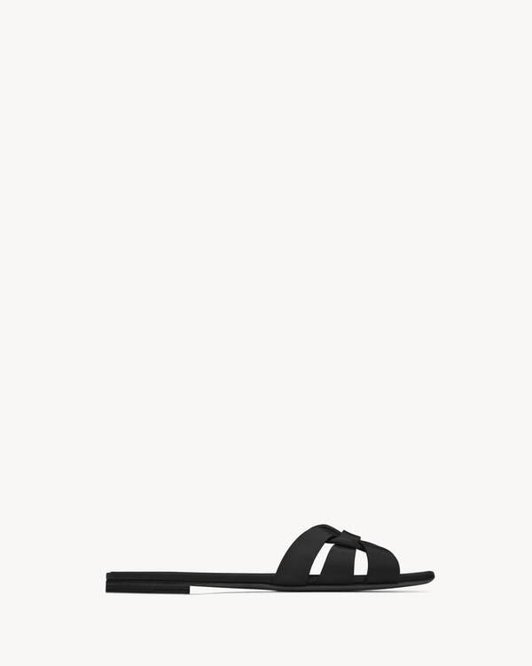 Women Sandal SAINT LAURENT Tribute Black-SHOZLY