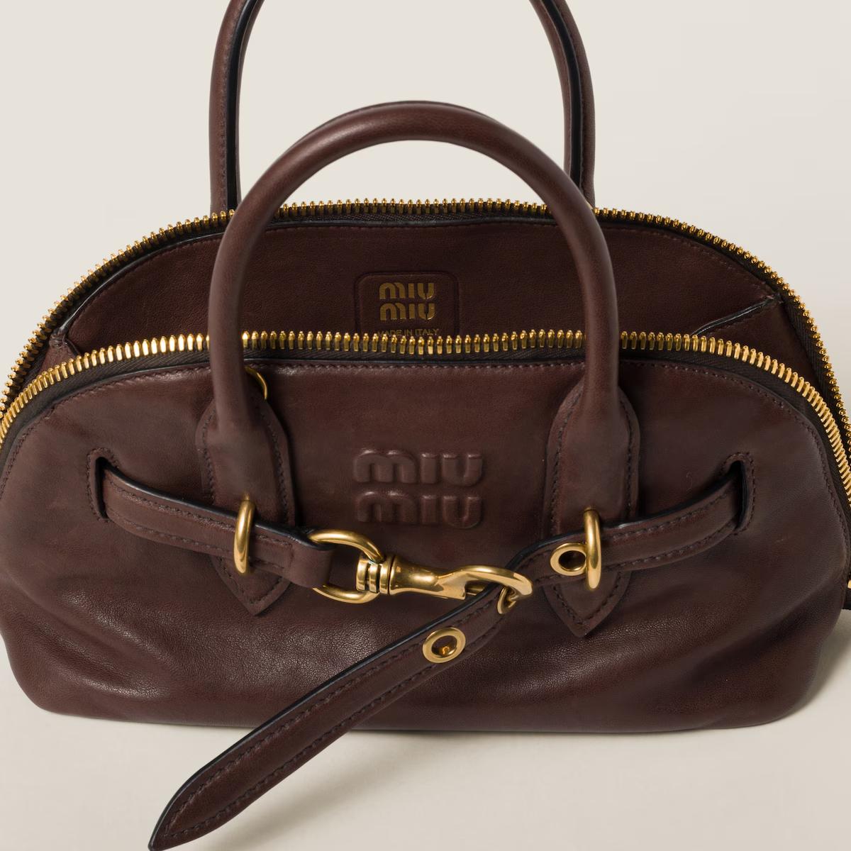 MiuMiu Small Aventure nappa Briarwood leather-SHOZLY