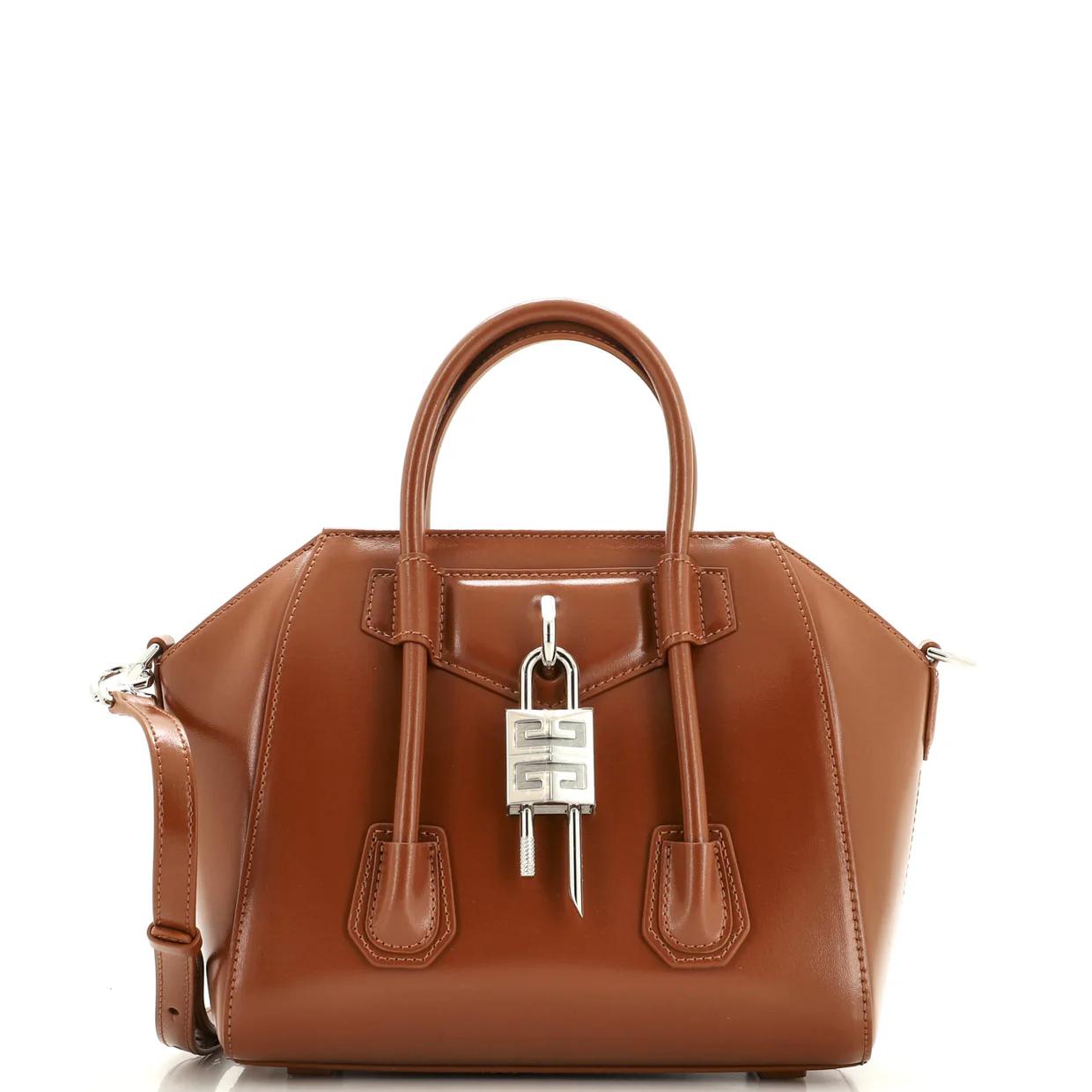 Givenchy Antigona Lock Toy Brown-SHOZLY