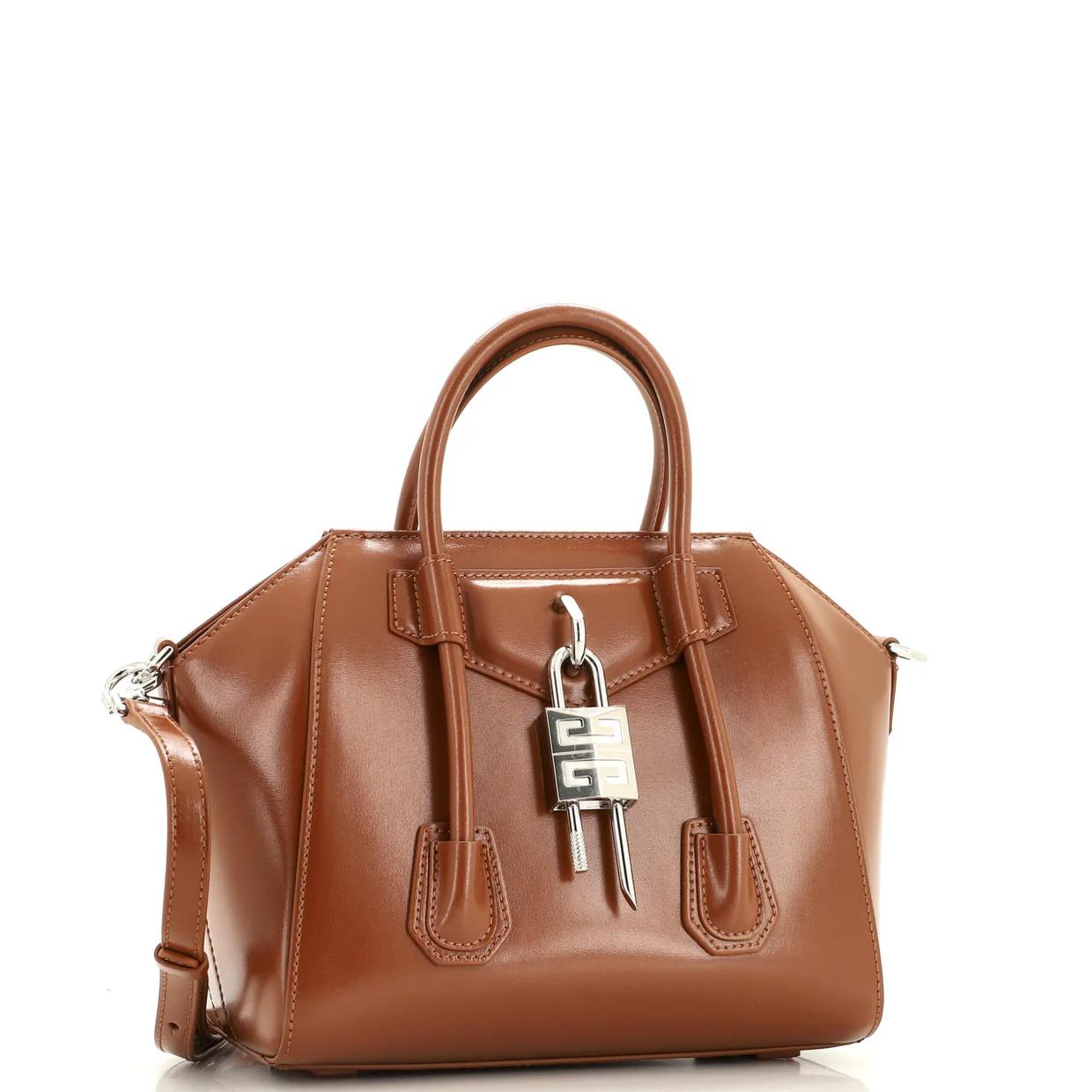 Givenchy Antigona Lock Toy Brown-SHOZLY