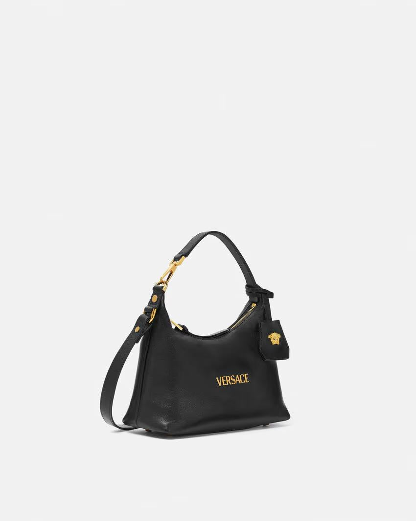 Versace Tag Hobo Black-SHOZLY