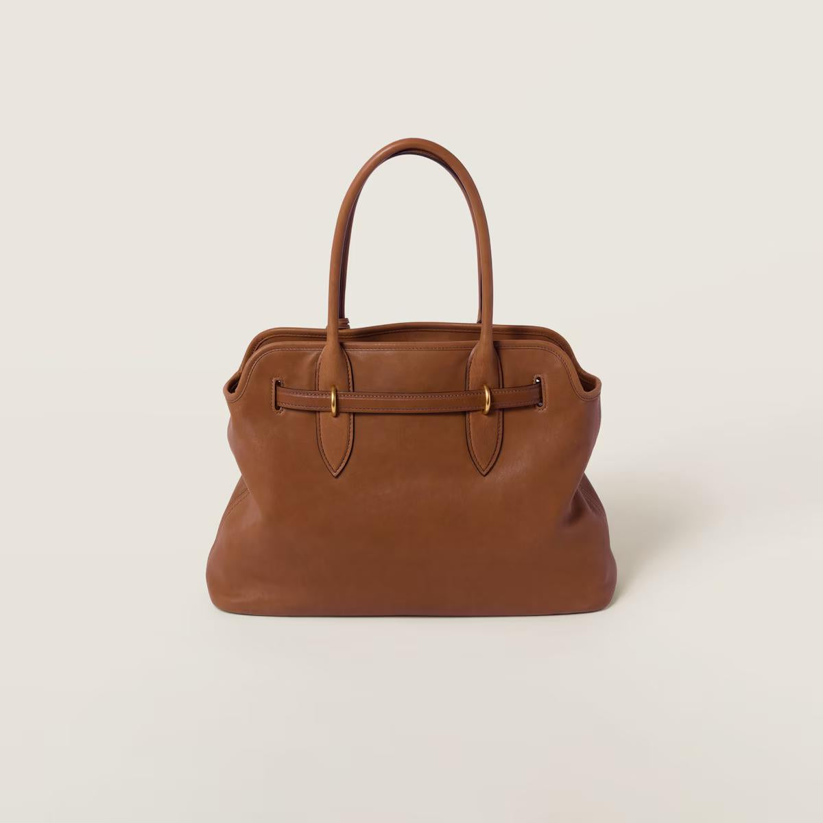 MiuMiu Aventure nappa Brown leather-SHOZLY