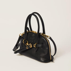 MiuMiu Small Aventure nappa Black leather-SHOZLY