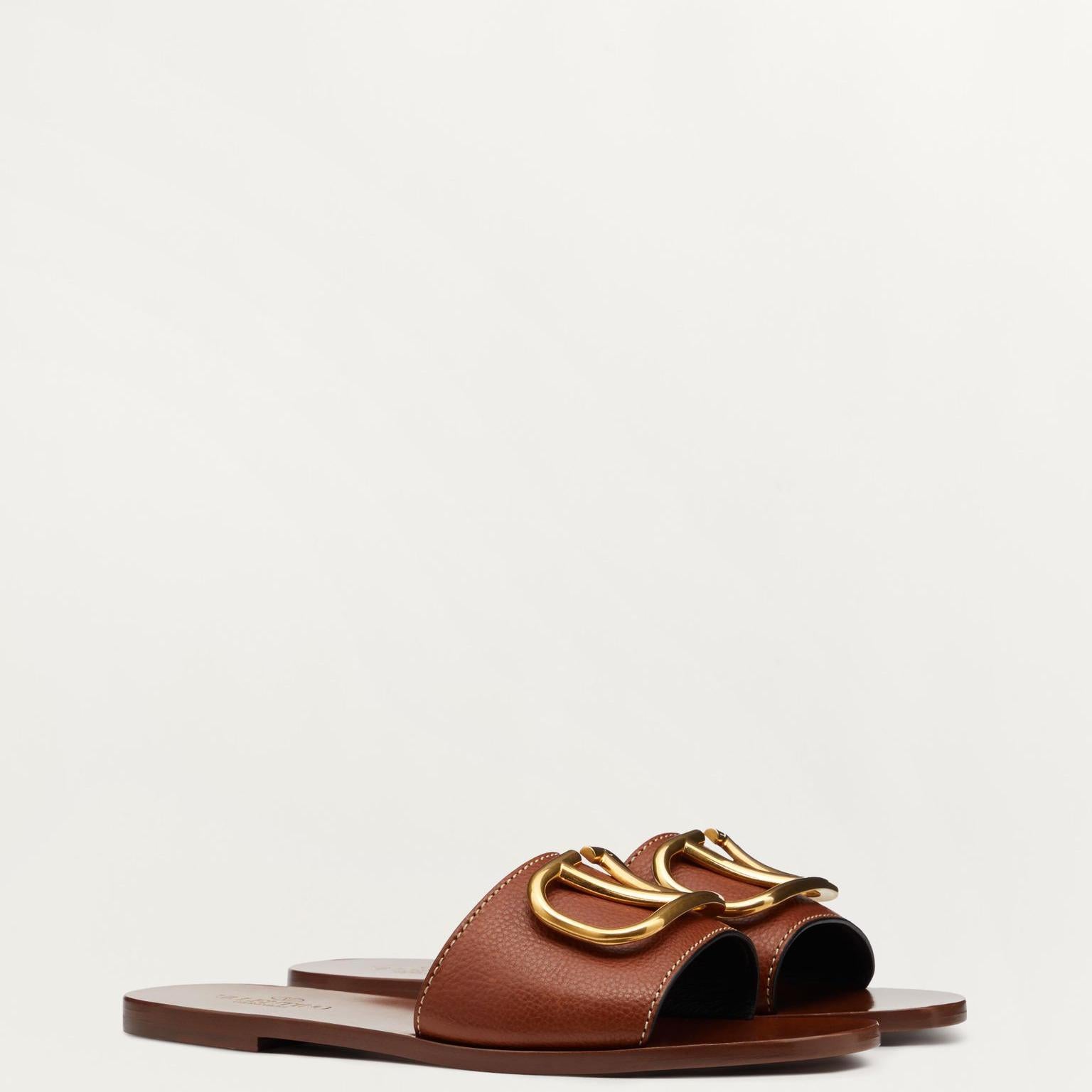 Women Sandal from Valentino Garavani Brown Sandal-SHOZLY