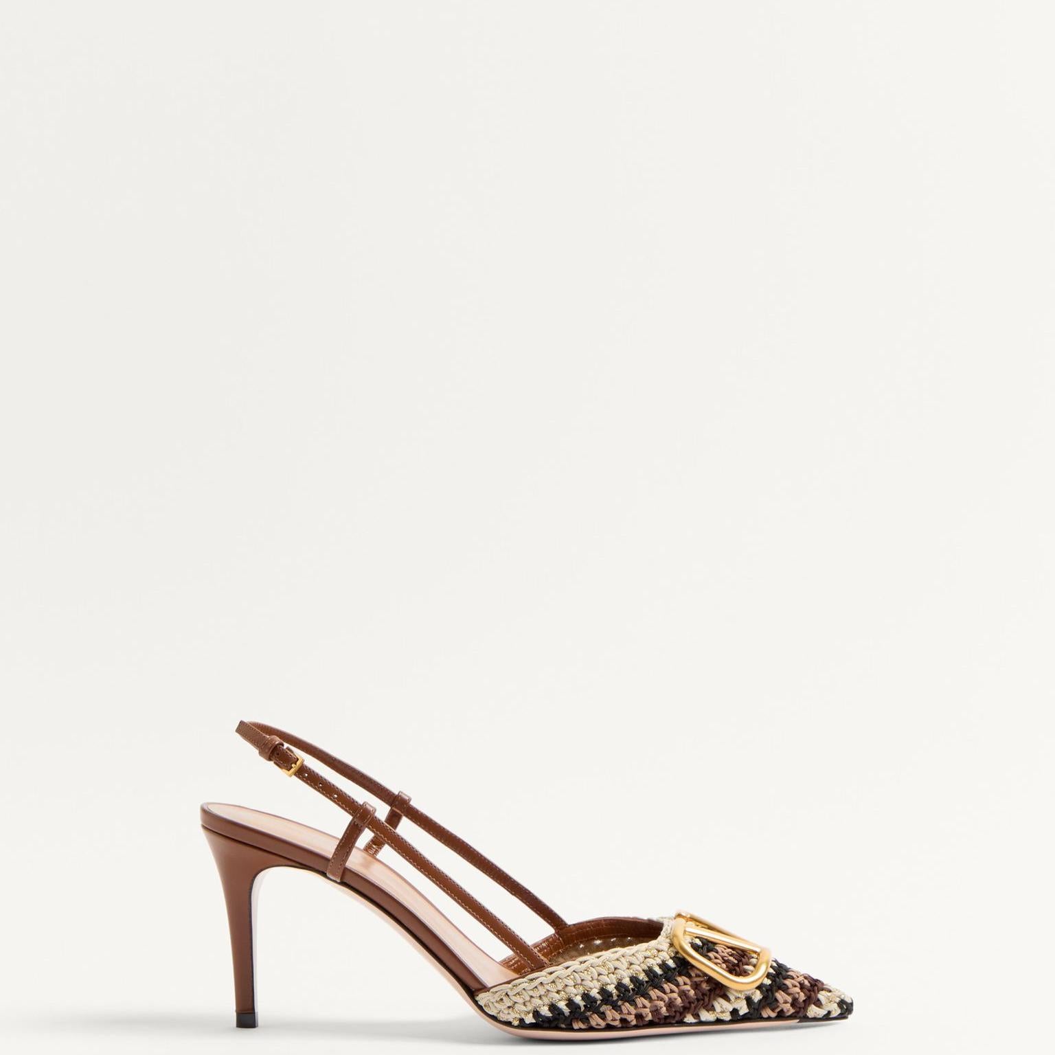 Women Sandal High Heels Valentino Garavani Slingback-SHOZLY