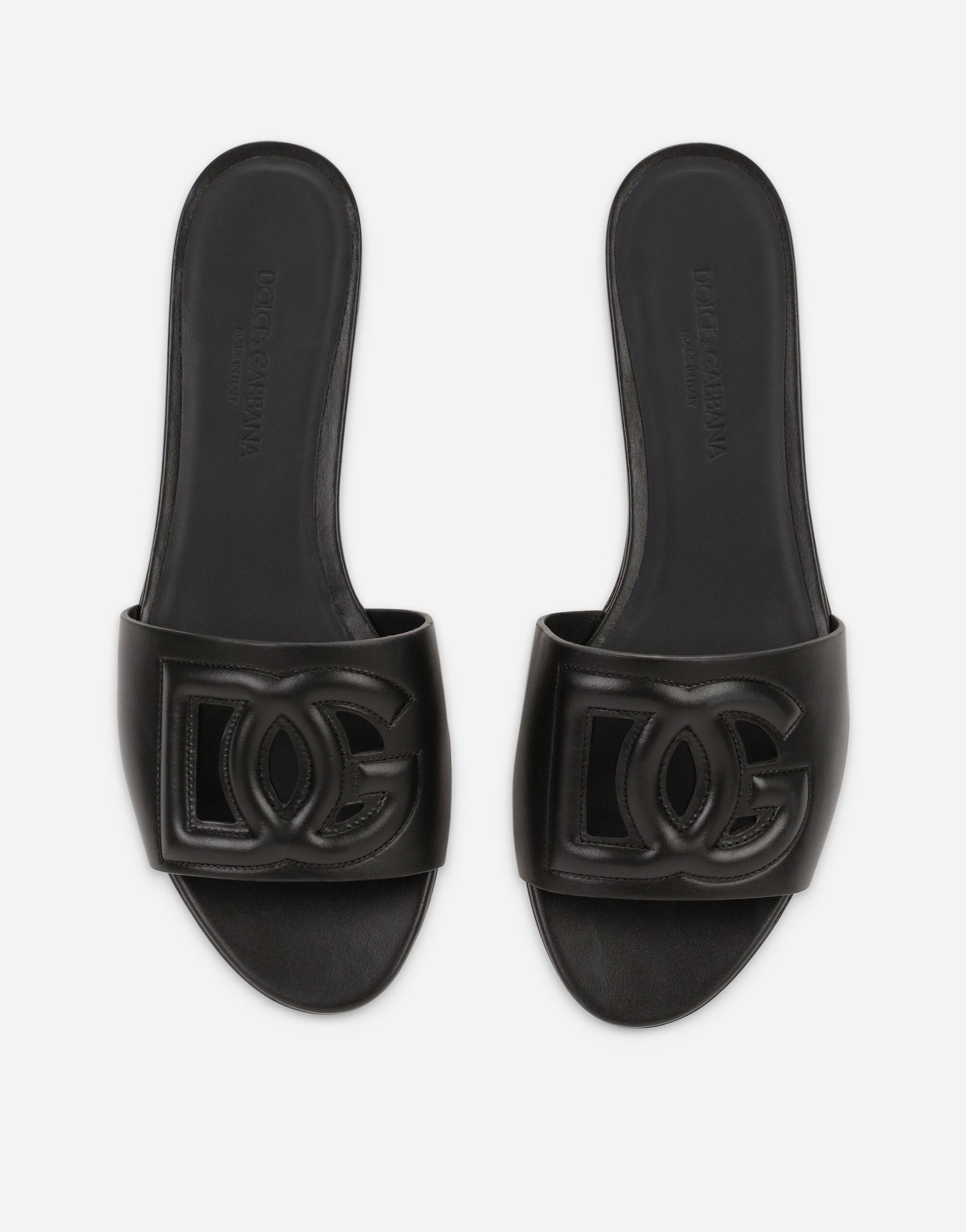 Women Sandal Black Leather-SHOZLY